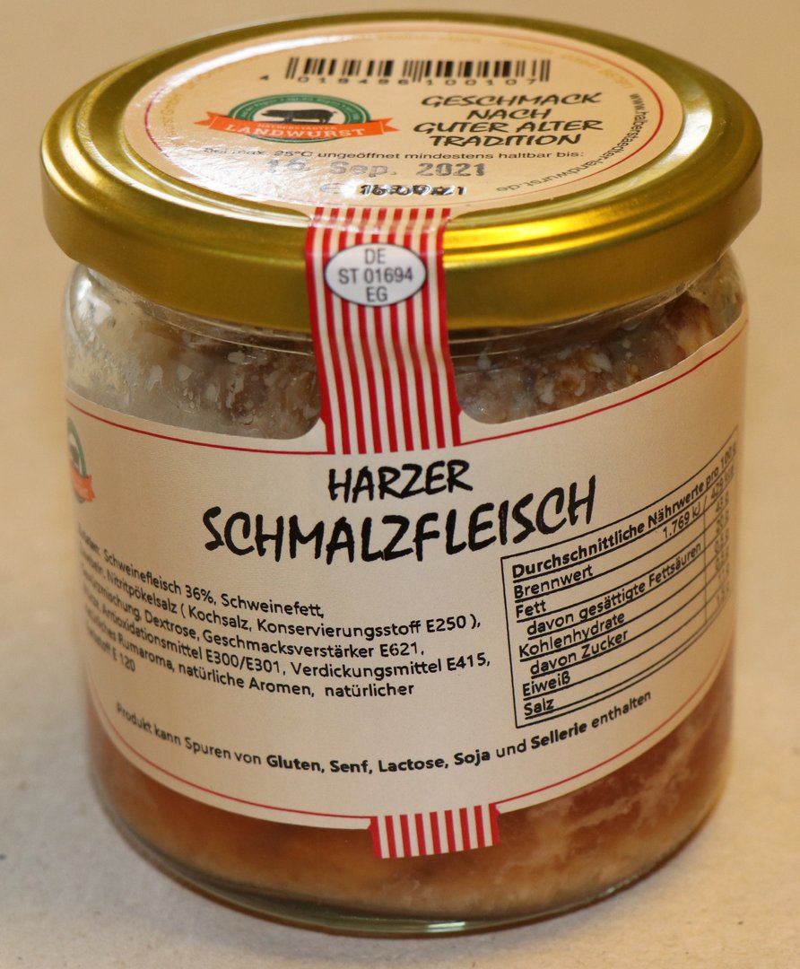 Harzer Schmalzfleisch im Glas - Halberstädter Landwurst GmbH